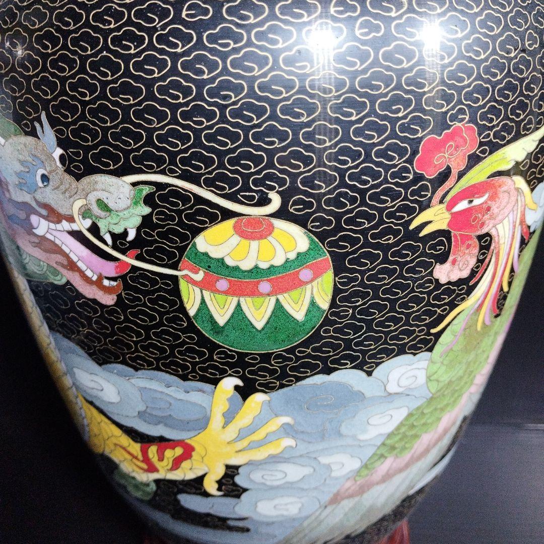 中国古玩 唐物 古七宝 七宝焼 花瓶 時代物