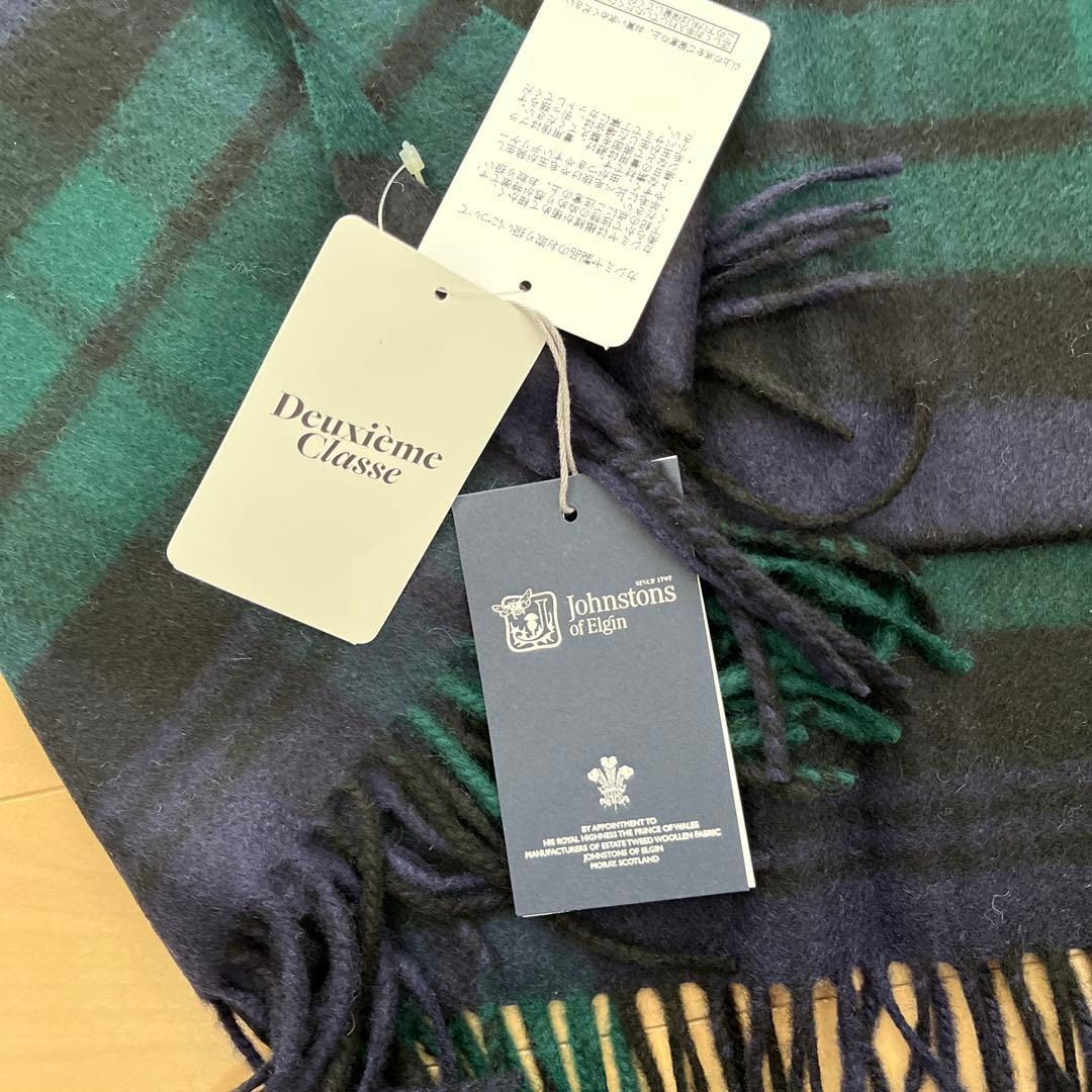 【新品、未使用、タグ付き】ジョンストンズ、カシミヤ100%大判ストール