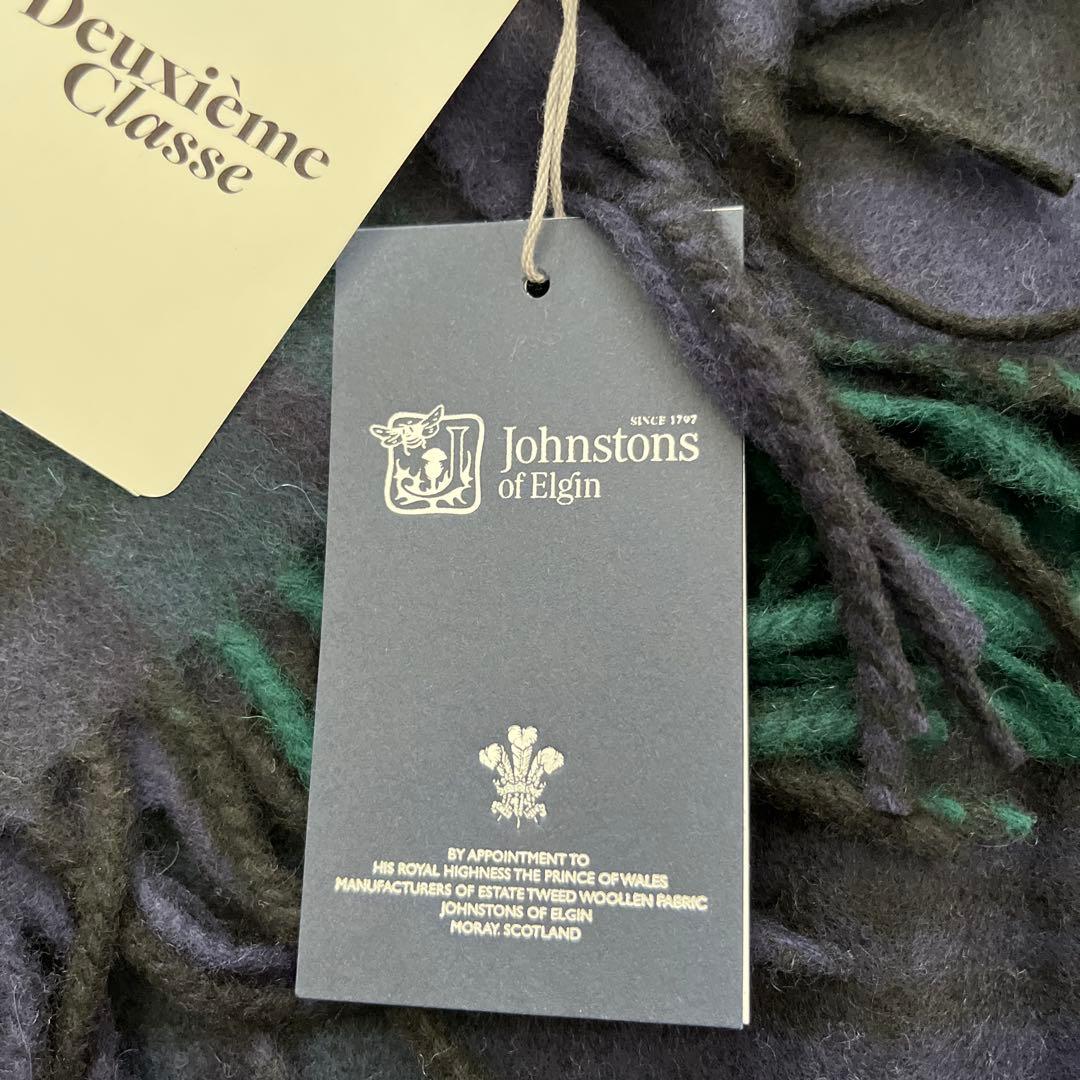 【新品、未使用、タグ付き】ジョンストンズ、カシミヤ100%大判ストール