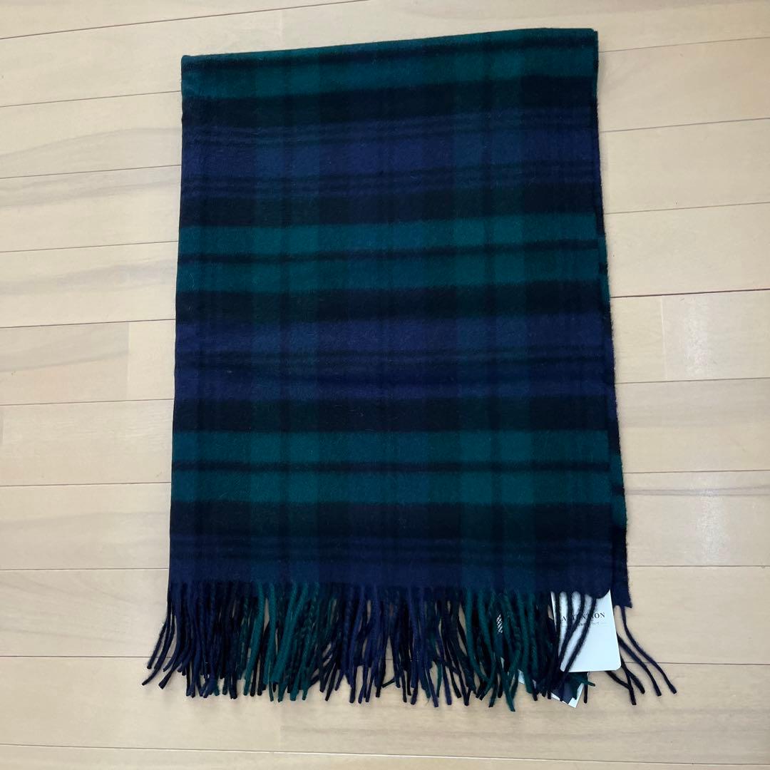 【新品、未使用、タグ付き】ジョンストンズ、カシミヤ100%大判ストール