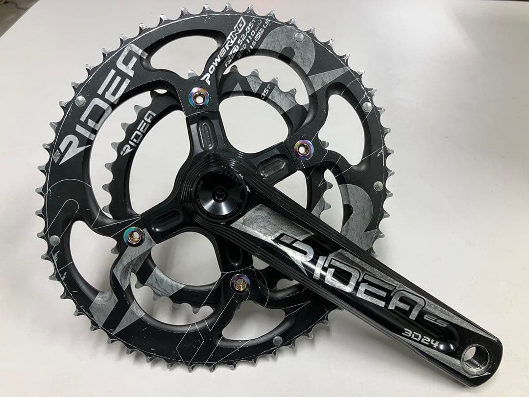 RIDEA POWERING 楕円クランクセット 52/35T チタンシャフト
