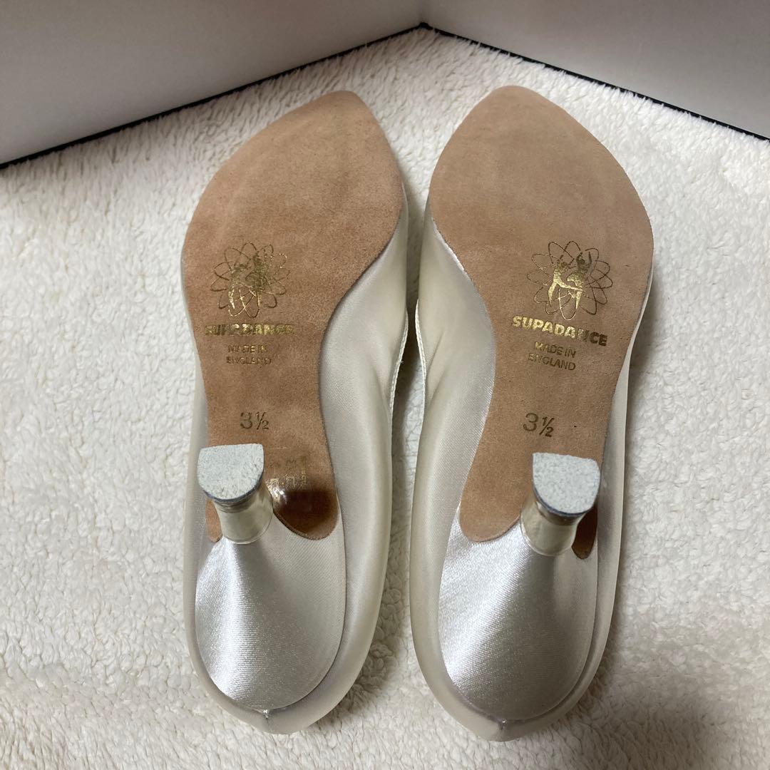 SUPADANCE 社交ダンス　モダンシューズ　ホワイトサテン⭐︎最終価格⭐︎です