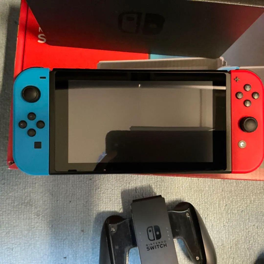 Nintendo Switch 本体 青/赤 付属品全て　sd カード