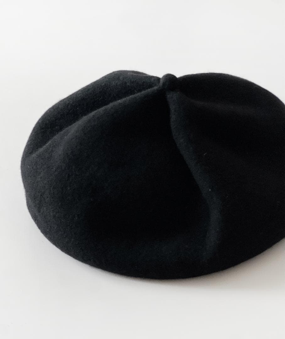 美品 mature ha. トップギャザービッグウールベレー帽