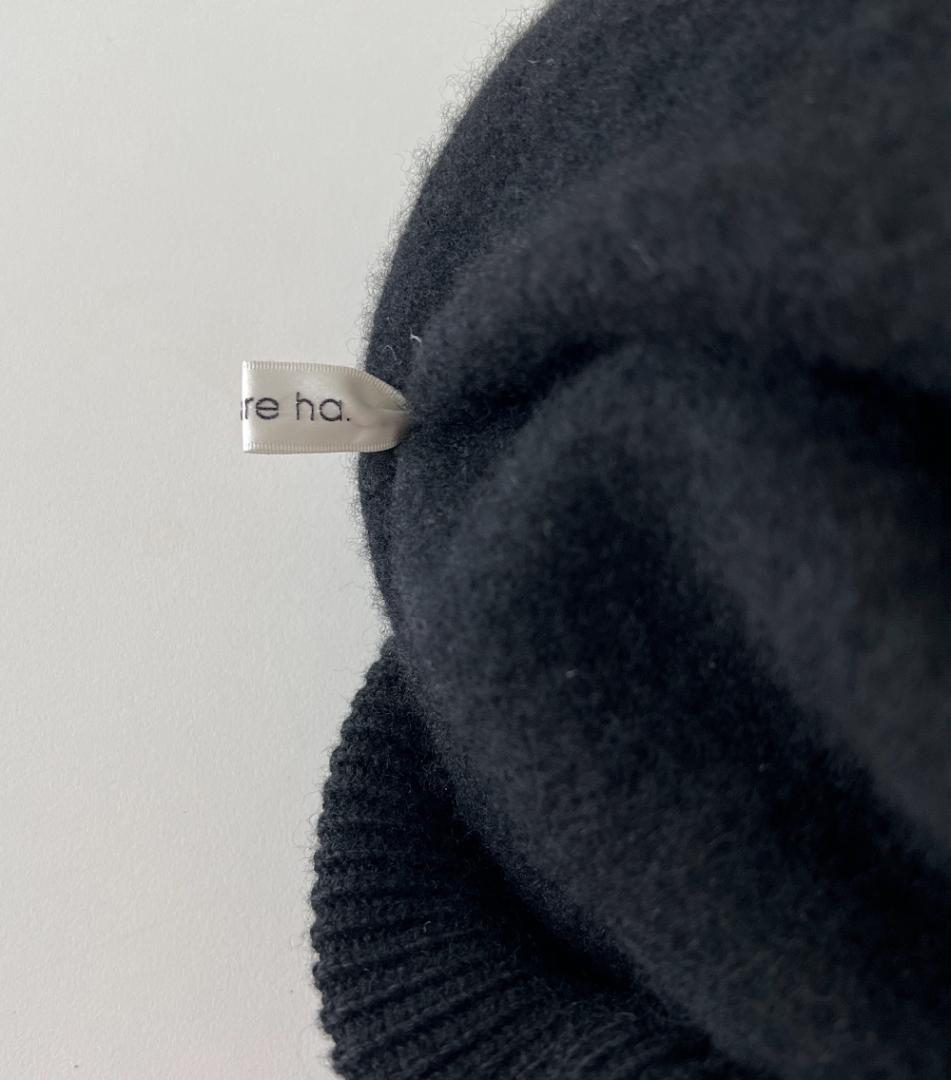 美品 mature ha. トップギャザービッグウールベレー帽