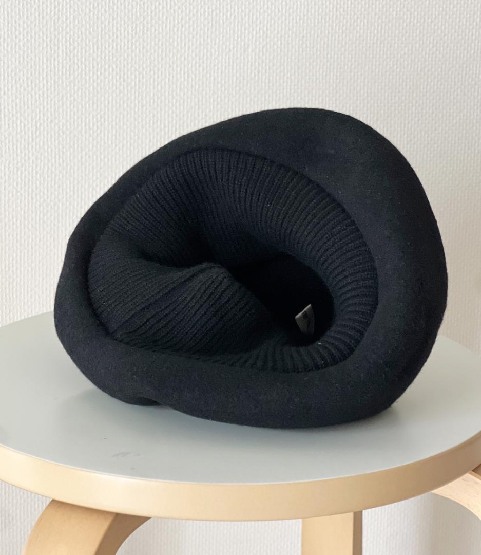美品 mature ha. トップギャザービッグウールベレー帽