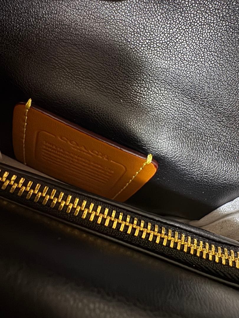 COACHタビー ショルダー バッグ 26・キルティング　ブラック/ゴールド