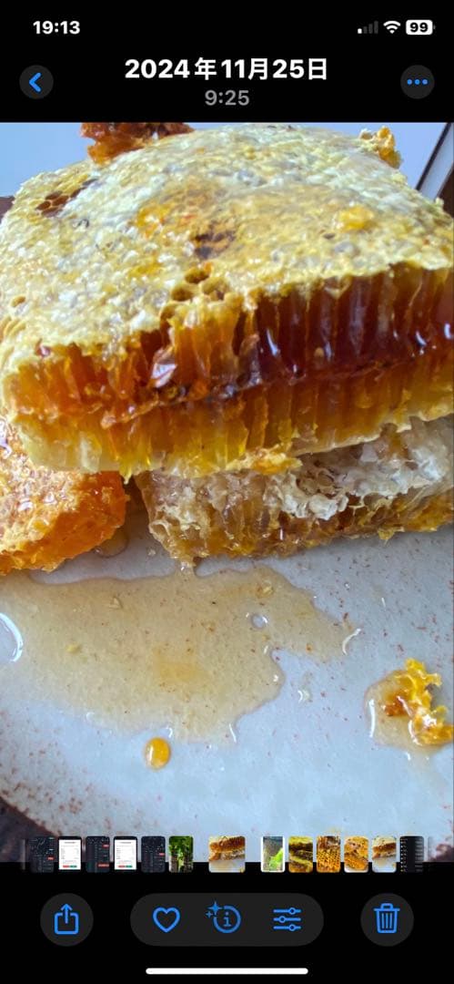 OWHJ 日本蜜蜂の巣蜜(里山の百花蜜無添加コムハニー)2000g