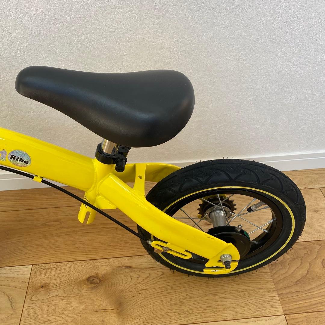 【一部破損あり】　へんしんバイク　イエロー 幼児用自転車 12インチ