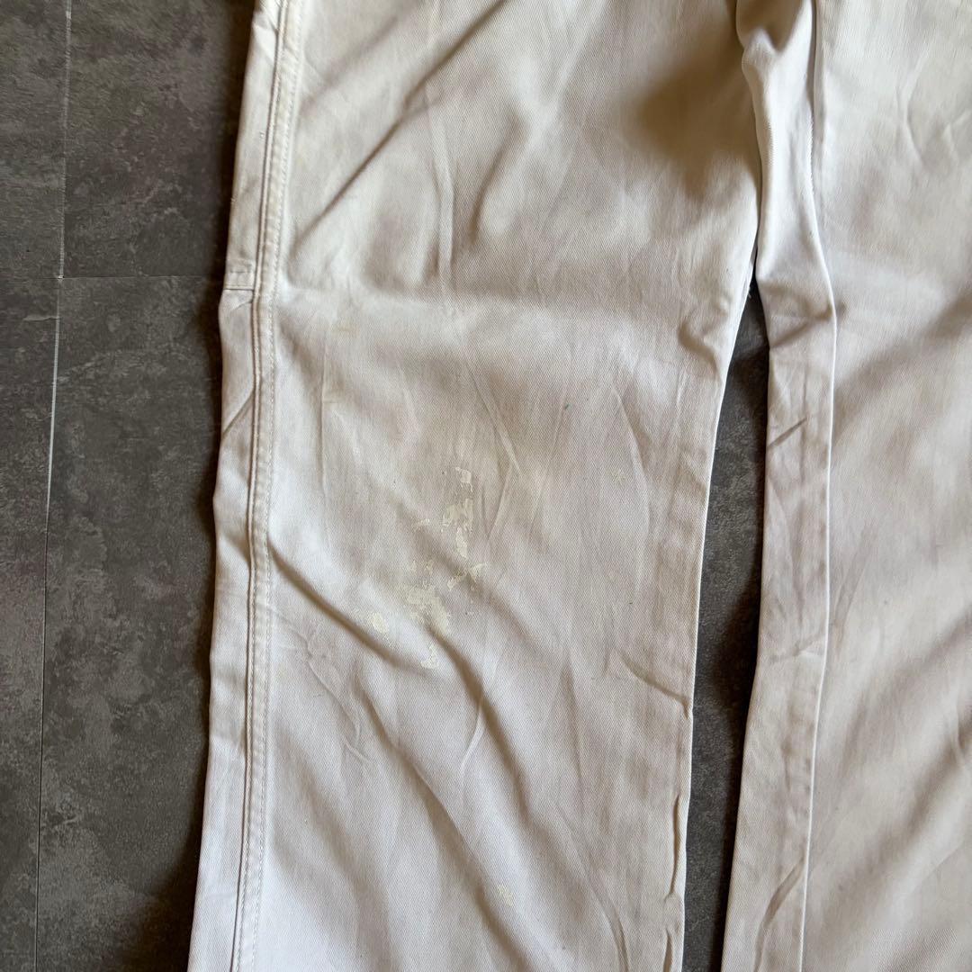Dickies ペインターパンツ ホワイト W32 ワークパンツ ワイド 古着