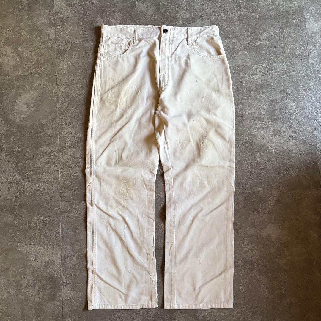 Dickies ペインターパンツ ホワイト W32 ワークパンツ ワイド 古着