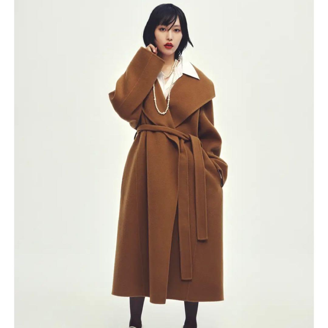 極美品　24AW　現行　完売品　FRAY I.D　リバーロングコート　キャメルM