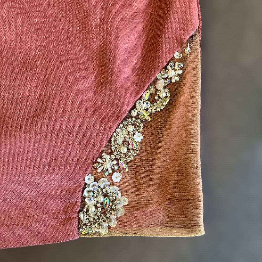 エンジェルアール　ビジュー　ホルターネック　ピンク　キャバドレス　タイト　ミニ