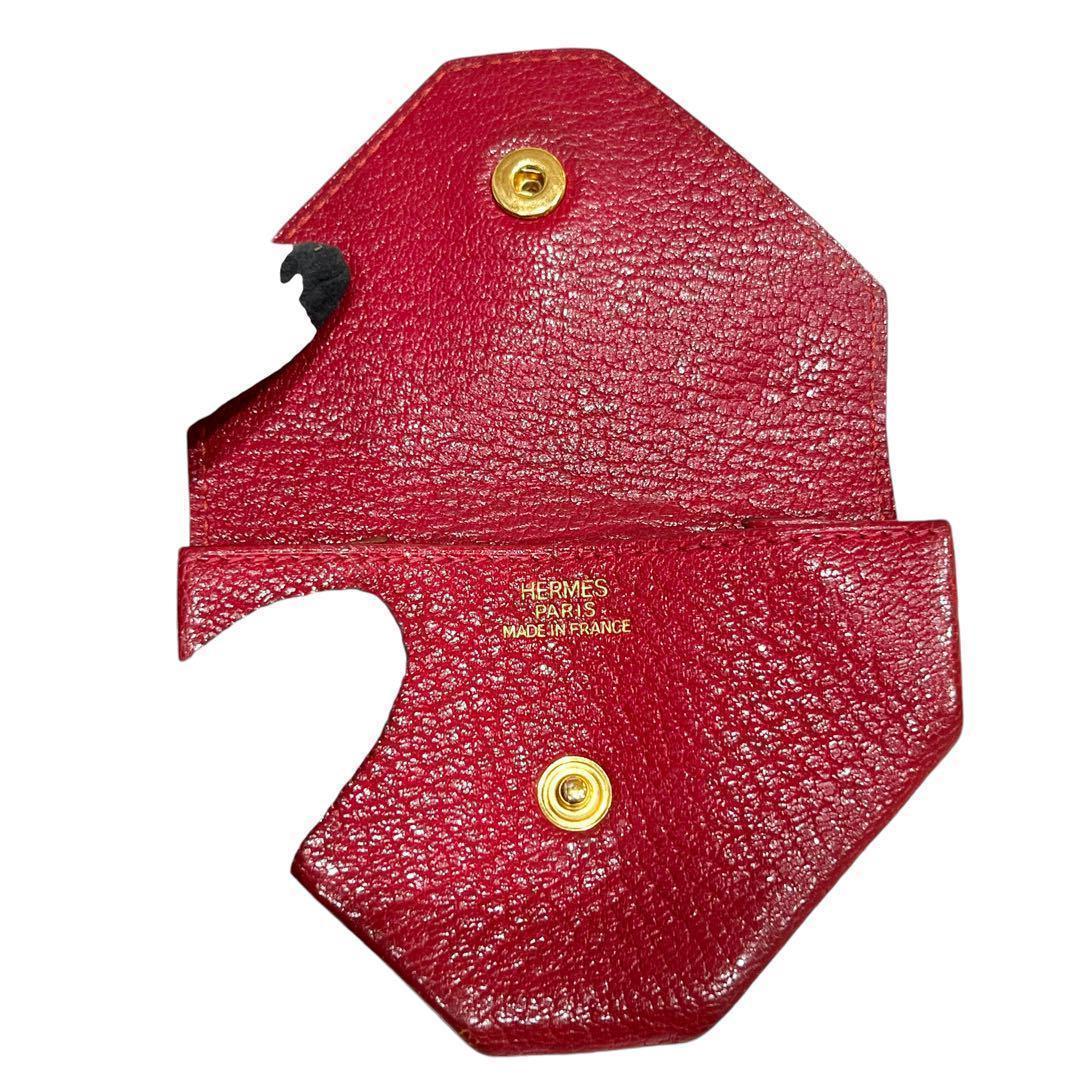 人気　エルメス　ヴェルソルヴァンキャトル　レッド　赤　レザー　ケース