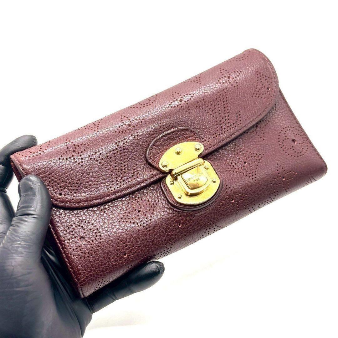 こ*ん様 ルイヴィトン　マヒナ ポルトフォイユ・アメリア 長財布 パンチング レ