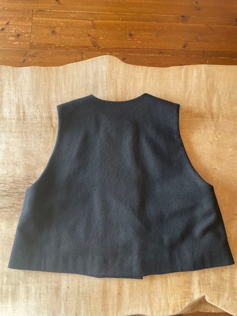 mizuiroindポケット付きクルーネックベスト　黒