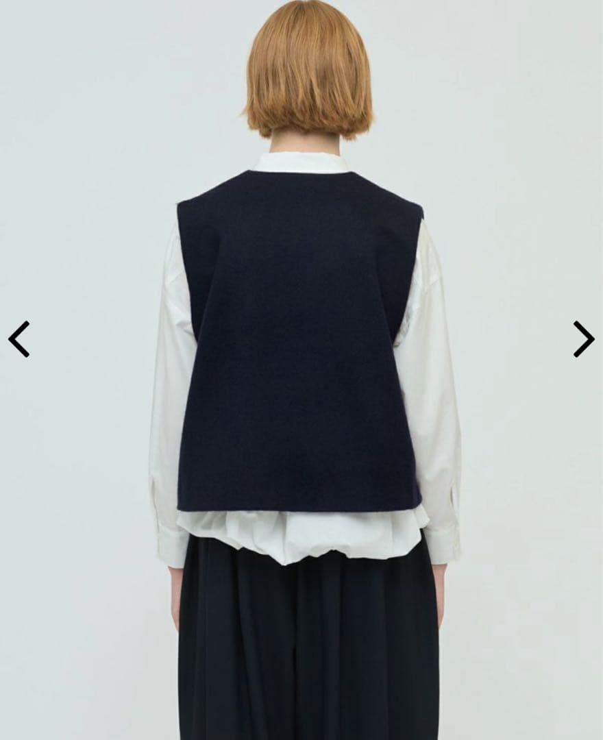 mizuiroindポケット付きクルーネックベスト　黒