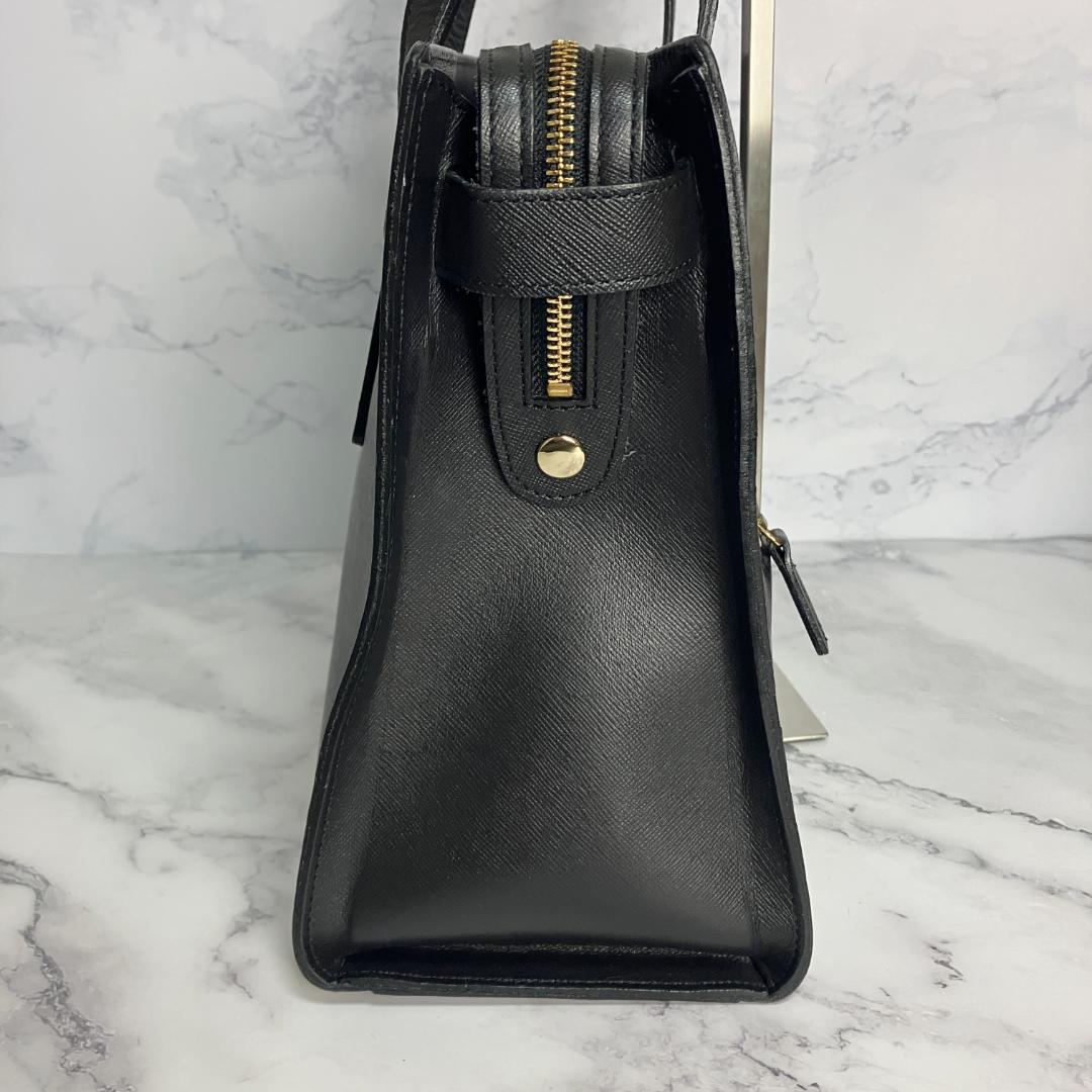 B290【極美品】LANVIN en Bleu★ビジネストートバッグ ブラック