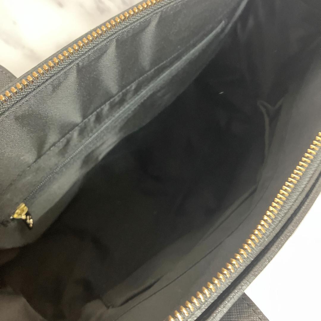 B290【極美品】LANVIN en Bleu★ビジネストートバッグ ブラック