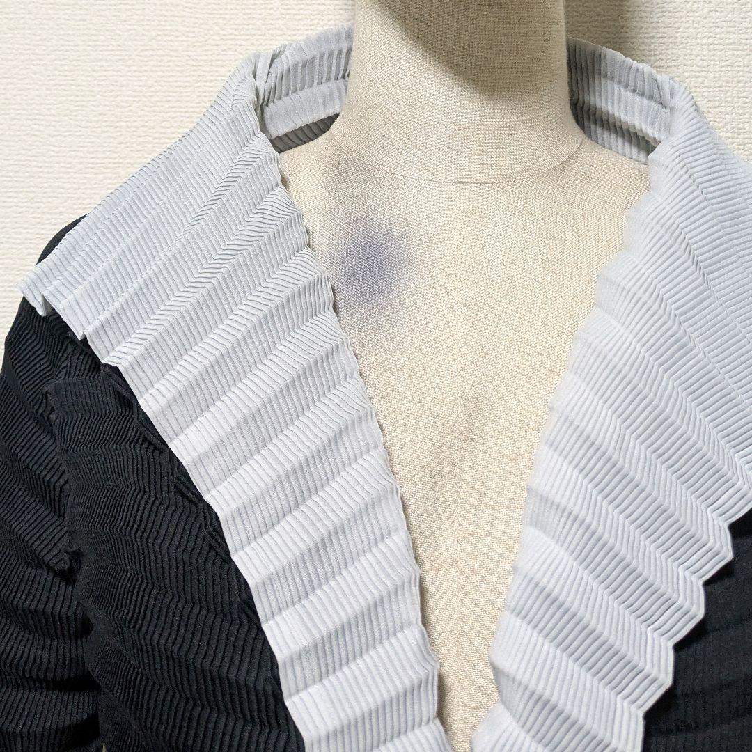 イッセイミヤケ　立体プリーツ　レイヤード　シャツジャケット　プリーツプリーズ