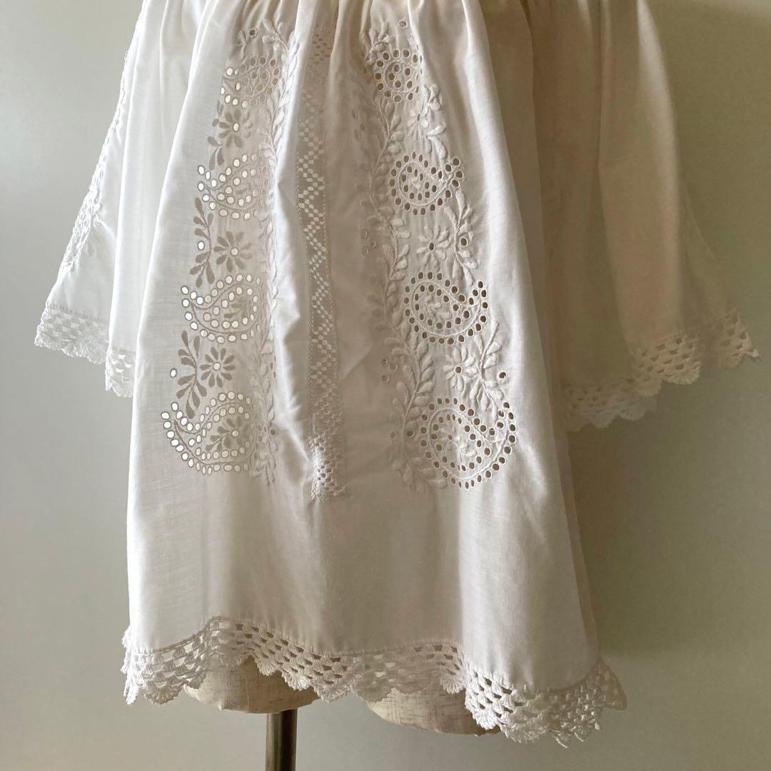 刺繍 レース チュニック euro vintage