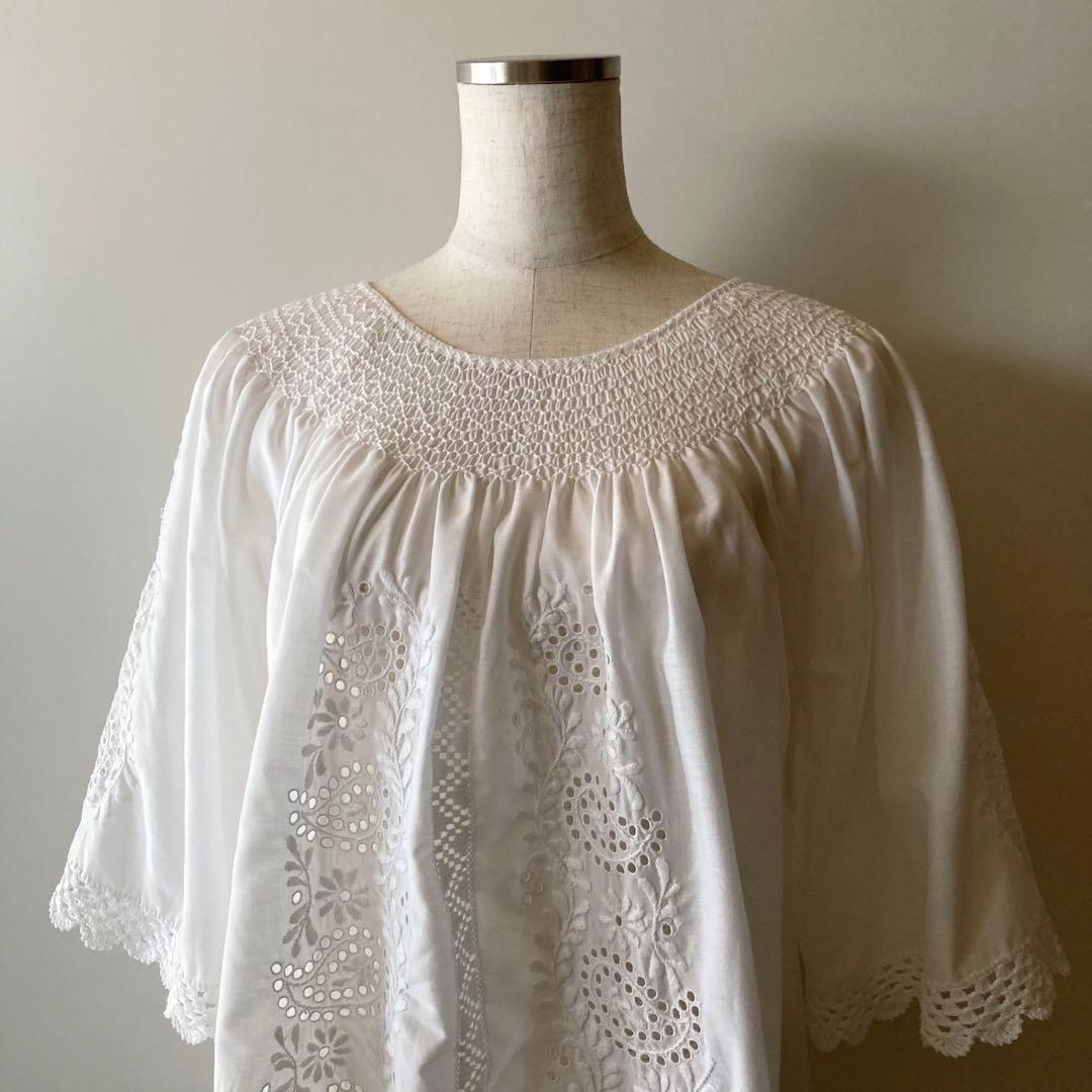 刺繍 レース チュニック euro vintage