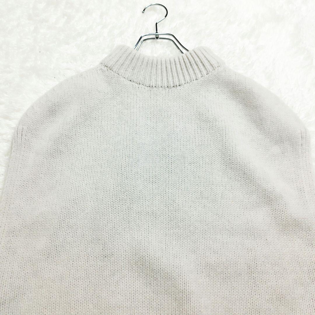 ギャルリーヴィー ファインウール ビルドネックベスト ライトグレー