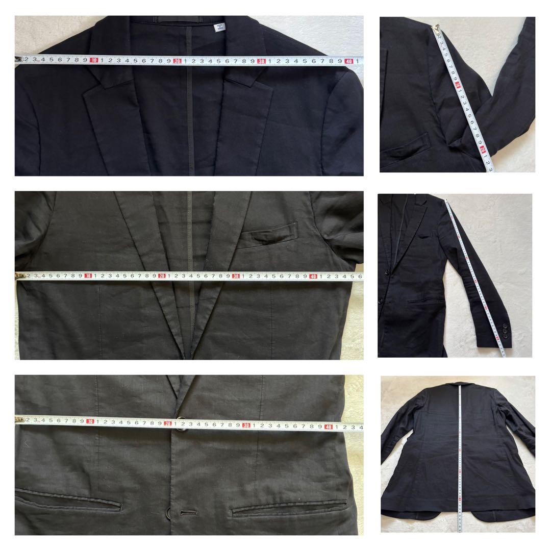 トゥモローランド スーツ セットアップ テーラードジャケット ブラック リネン混