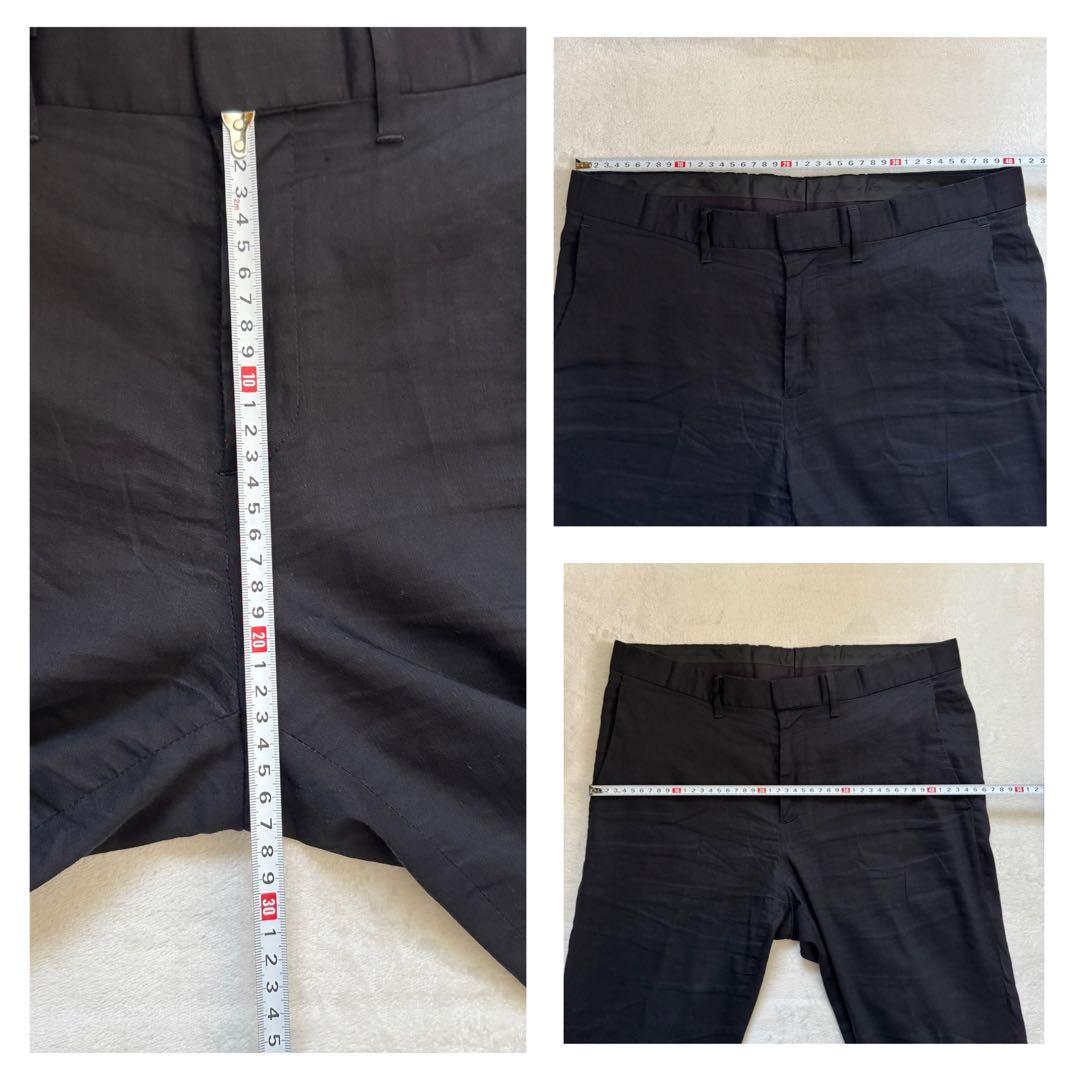 トゥモローランド スーツ セットアップ テーラードジャケット ブラック リネン混