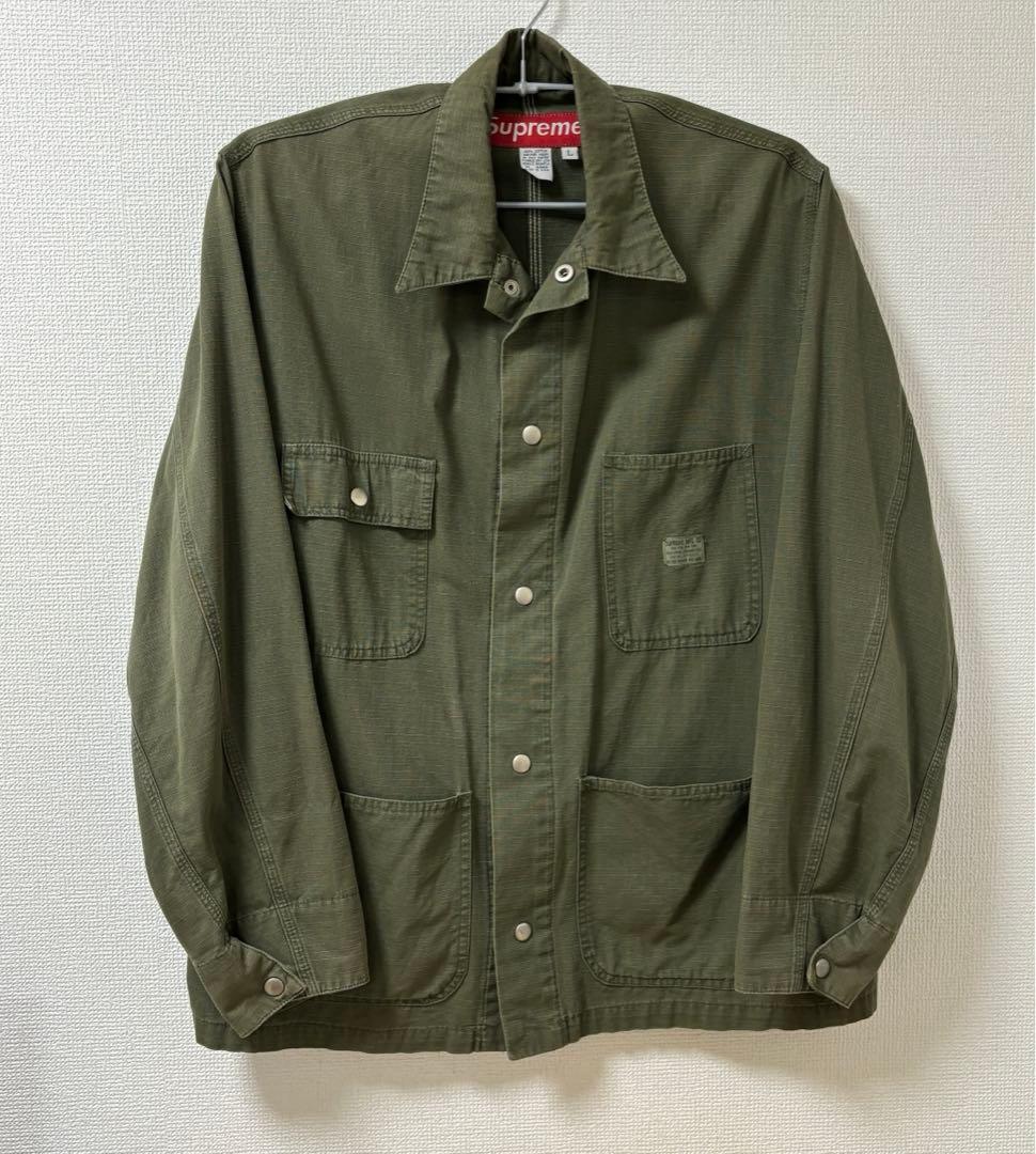 ジャケット・アウター 90s Supreme RIPSTOP MILITARY SHIRTJACKET