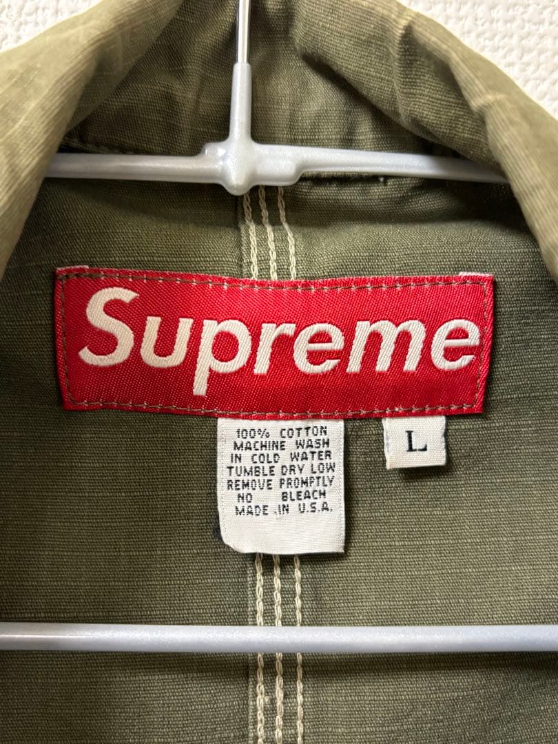 ジャケット・アウター 90s Supreme RIPSTOP MILITARY SHIRTJACKET