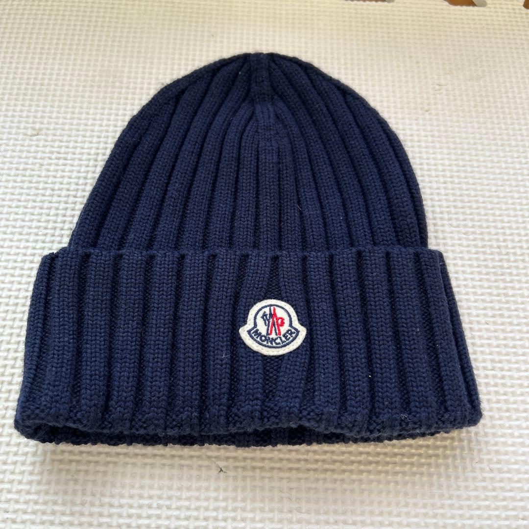 MONCLER ネイビー ニット帽 フリーサイズ新品未使用
