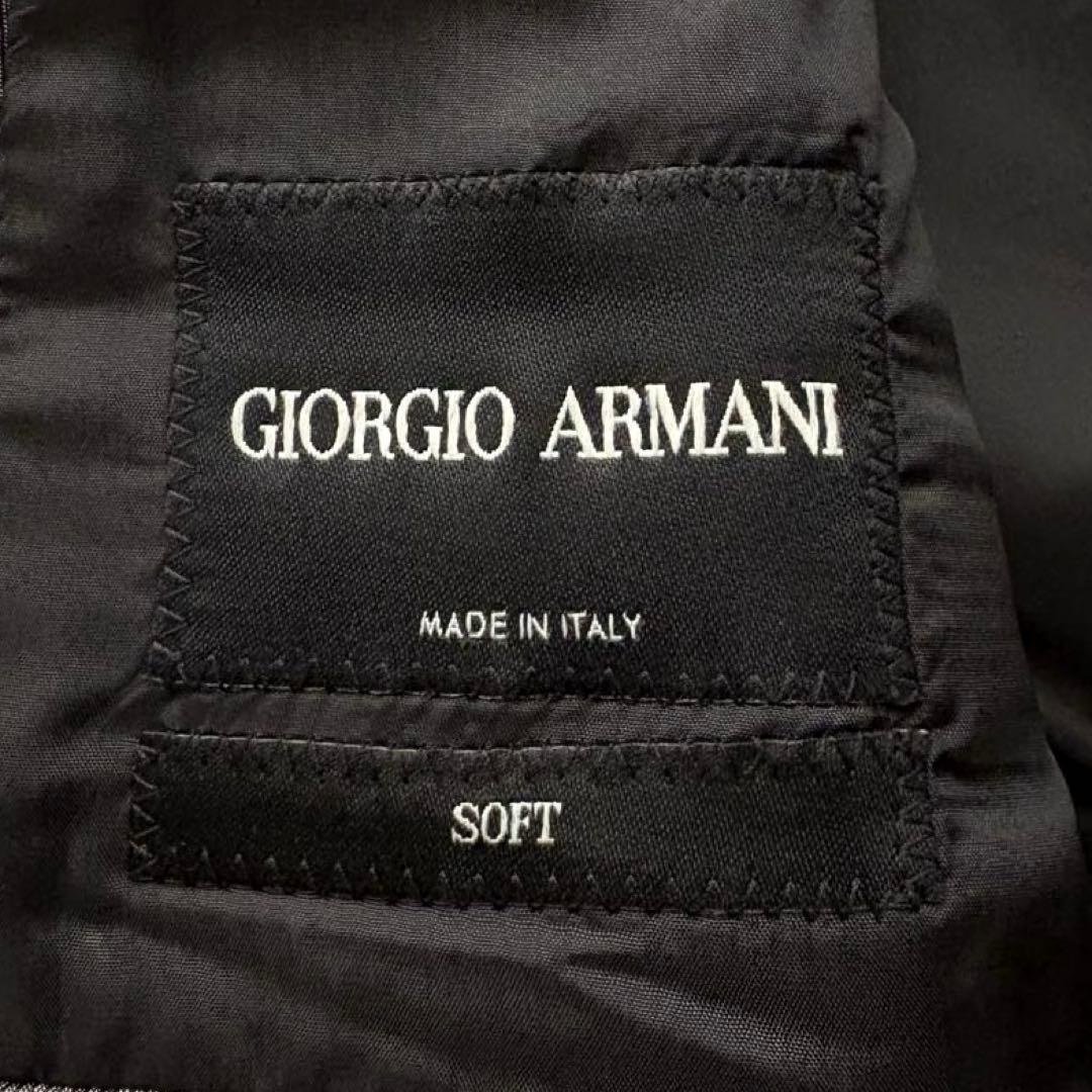 ★希少XLサイズ★ ジョルジオ アルマーニ SOFT チェック ジャケット 灰色