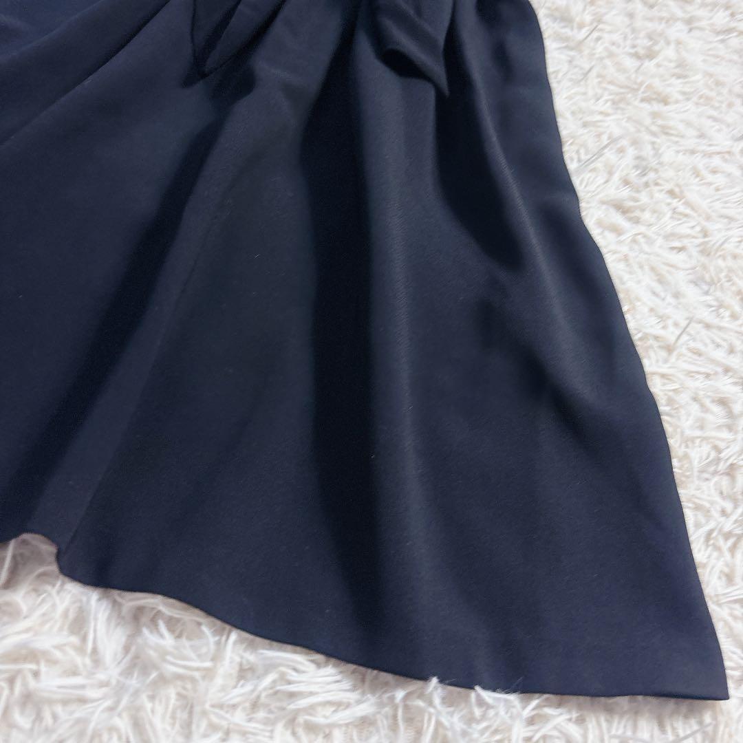 未使用級✨マックスマーラ 半袖 レースドッキングワンピース リボン 黒