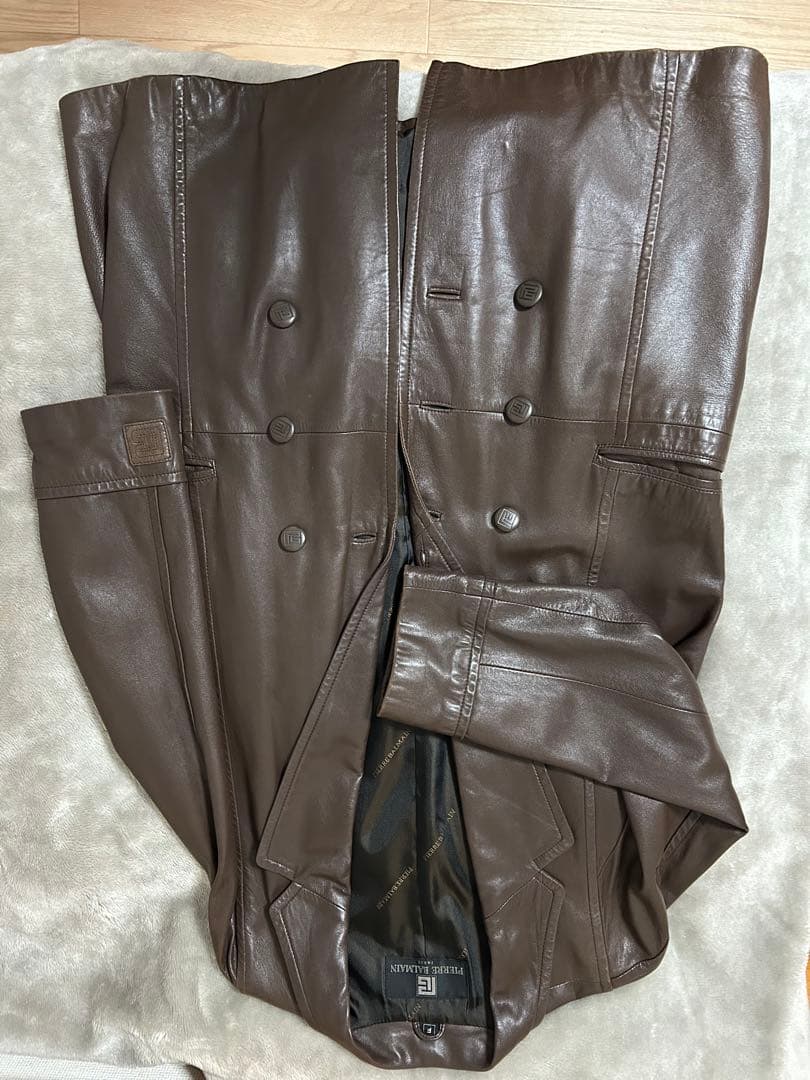 ビエールバルマン PIERRE BALMAIN レザー ヴィンテージファーコート