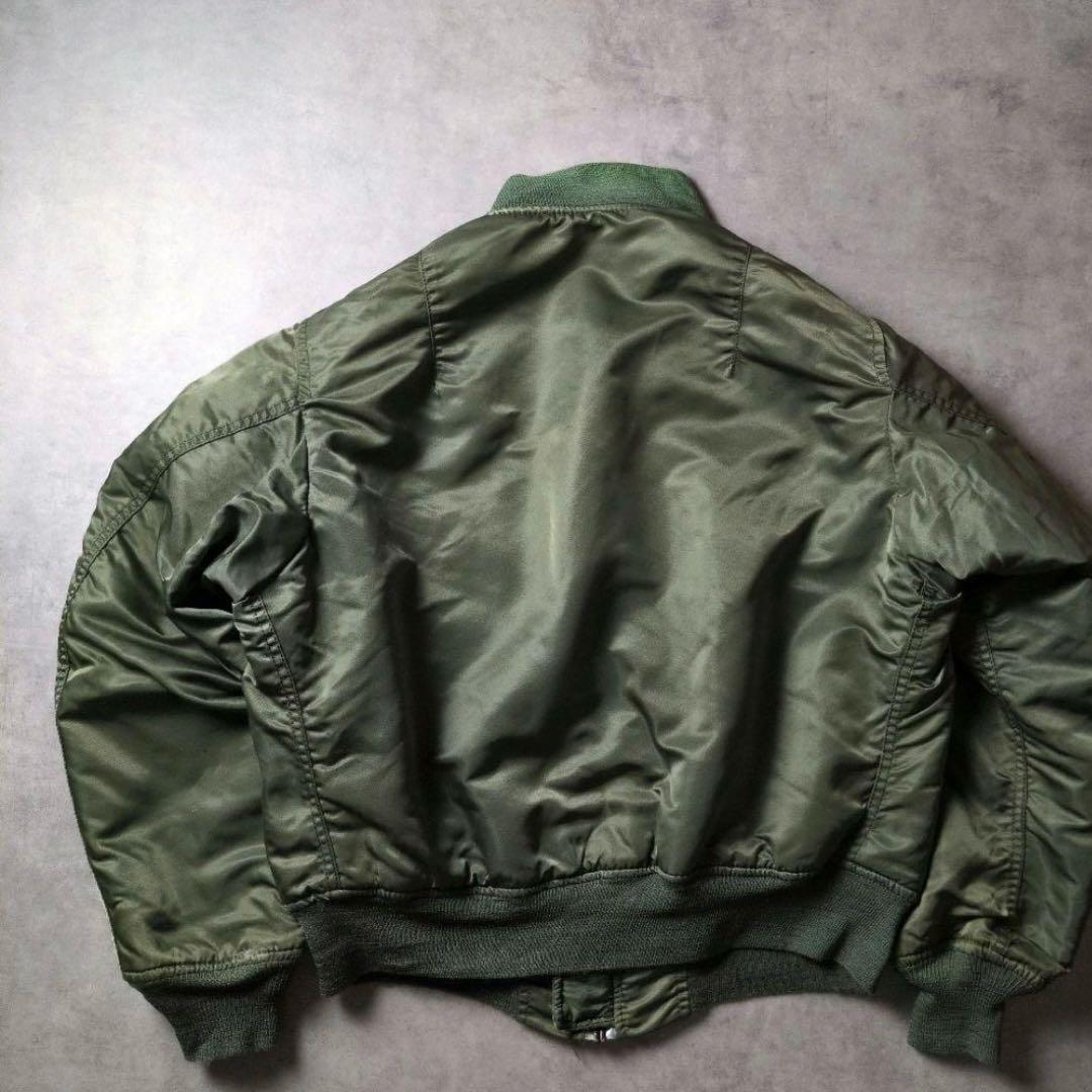 80s 90s USA製 ALPHA 3本線 IDEAL 民生品 ＭＡ-1