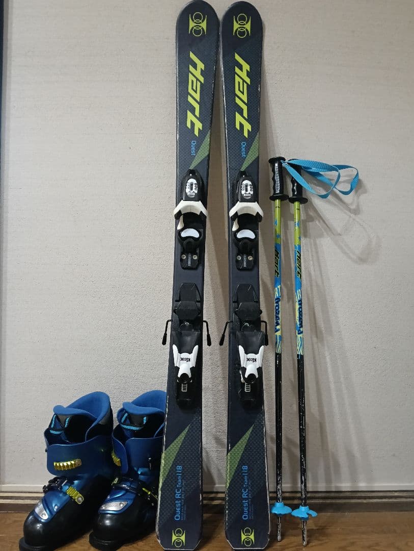 スキー3点セット Hart118cm スキー板、21cmブーツ子ども用