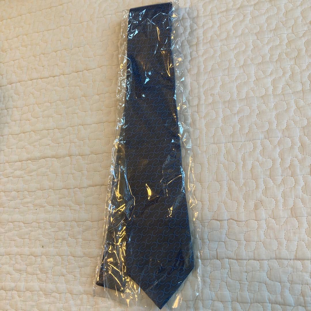 【buruaaaaaaaa 】HERMES ネイビー シルクネクタイ