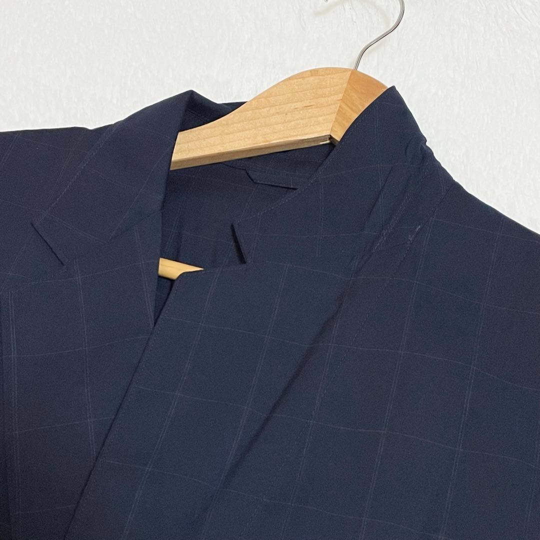 【極美品】エディフィス　ロロピアーナ　セットアップ　スーツ　ネイビー　撥水加工