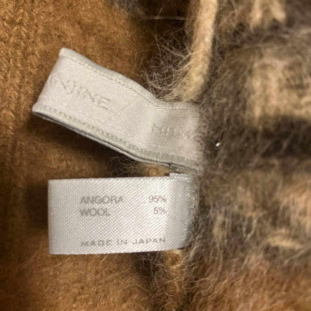 希少 ナンバーナイン 耳当て アンゴラニット