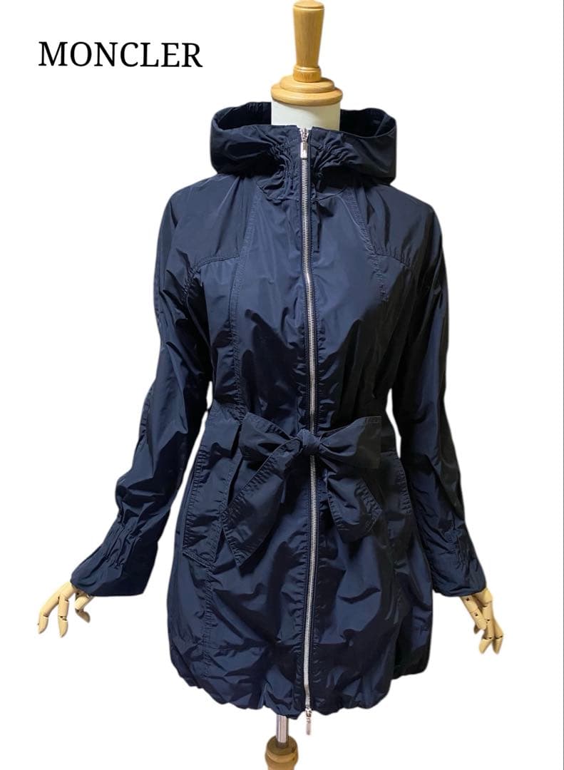 最終値下げ！＊MONCLER モンクレール ＊ウエストリボンナイロンコート