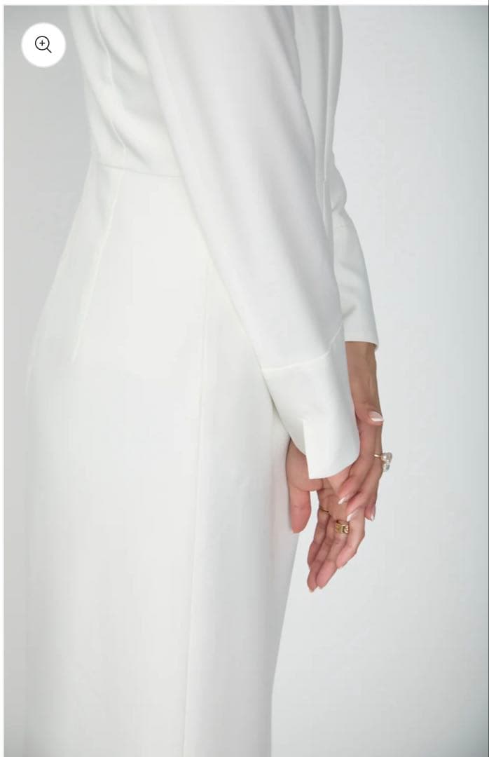 新品Audire Tulip hem dress (Ivory)