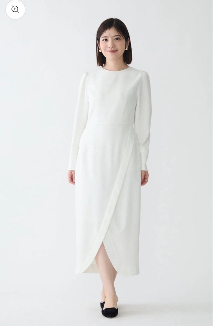 新品Audire Tulip hem dress (Ivory)