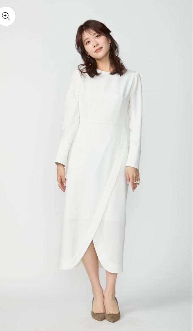 新品Audire Tulip hem dress (Ivory)