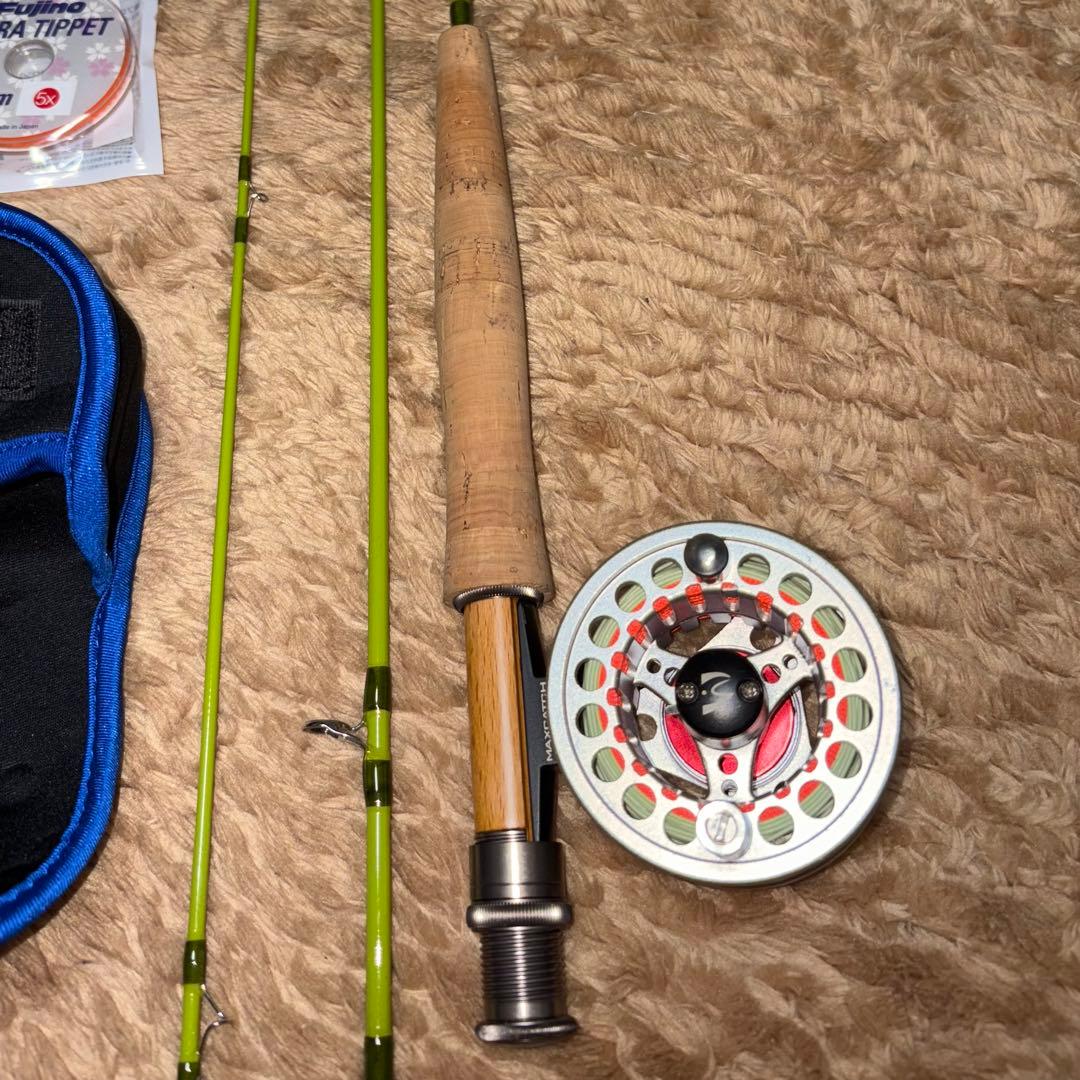 【美品】Maxcatch フライフィッシングセット 6ft 2wt