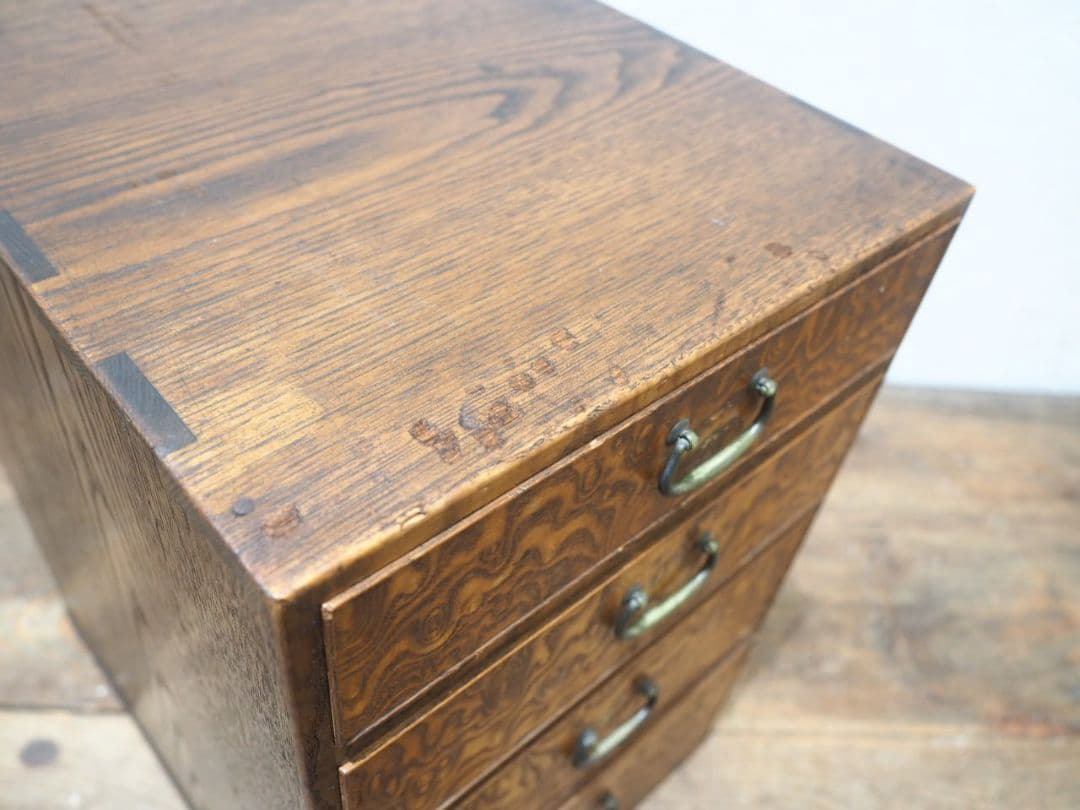 1108　ヴィンテージ　昭和レトロな小引き出し　収納棚　書類ケース　 チェスト