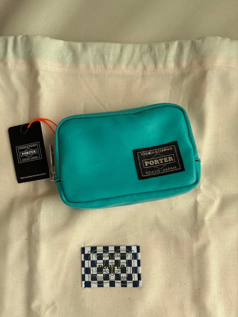 90周年 PORTER TINY CARD CASE ターコイズ