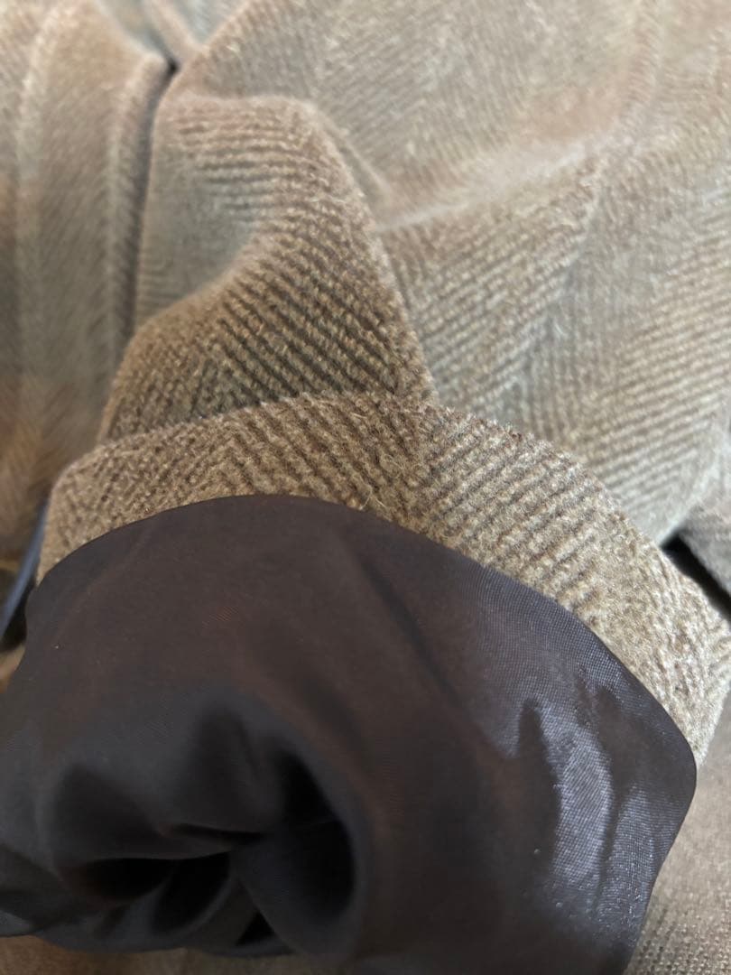 GLOVERALL キングストン　ヘリンボーンダッフルコート ブラウン、ベージュ