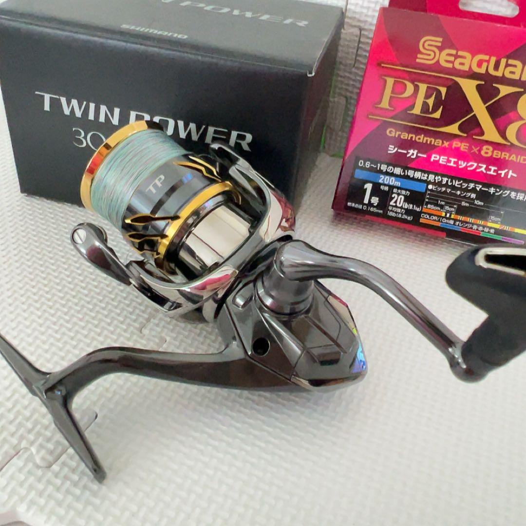 美品SHIMANOスピニング20ツインパワー3000MHGシーガーPEX8