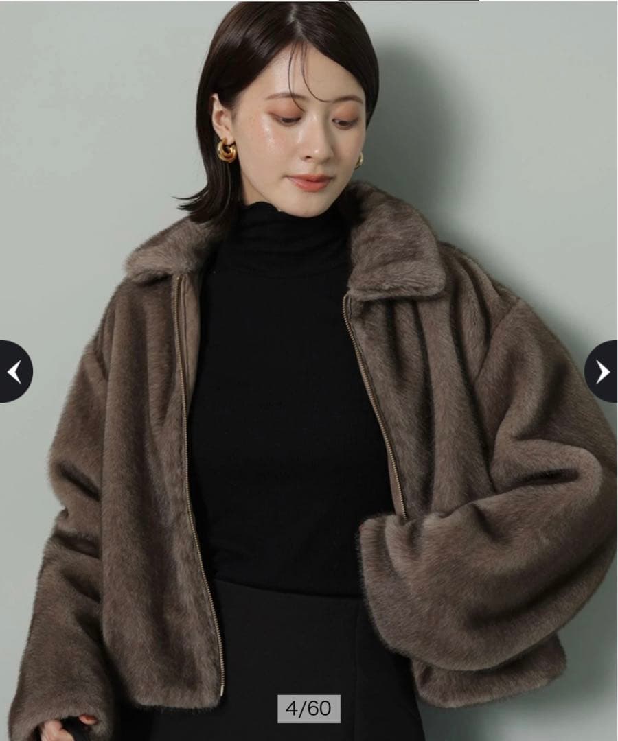 新品 未使用 Arpege story ミンク風ショートコート